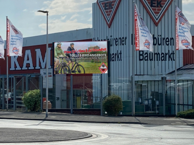 LED Werbedisplay Baufachzentrum Kamp Ibbenbüren